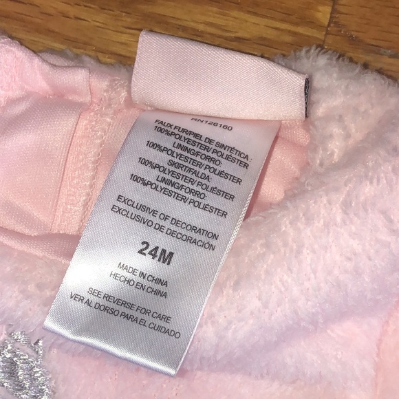 Little Lass UNICORN peplum hearts ur Shirt pants Pink  Girls 2pc Pant Set 24M - Picture 13 of 13